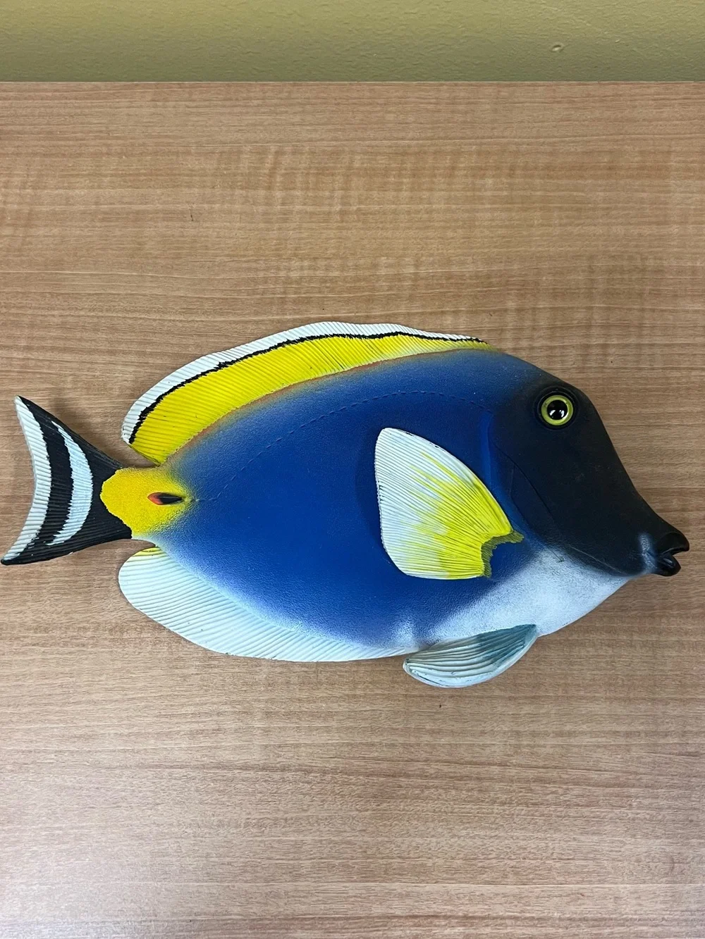 Blue and Yellow Tropical Fish Decorative Wall Accent.
